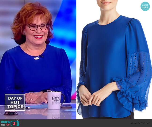 Kobi Halperin Ora Embellished Blouse worn by Joy Behar on The View