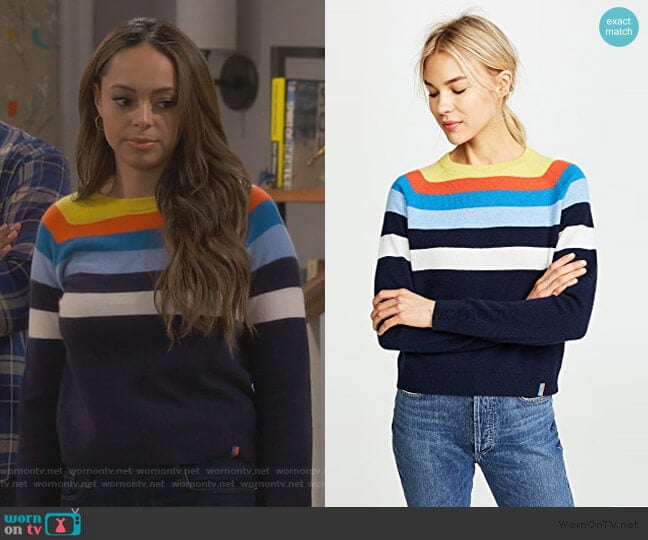 Kule The Biminy Twist Cashmere Sweater worn by Claire (Amber Stevens West) on Happy Together