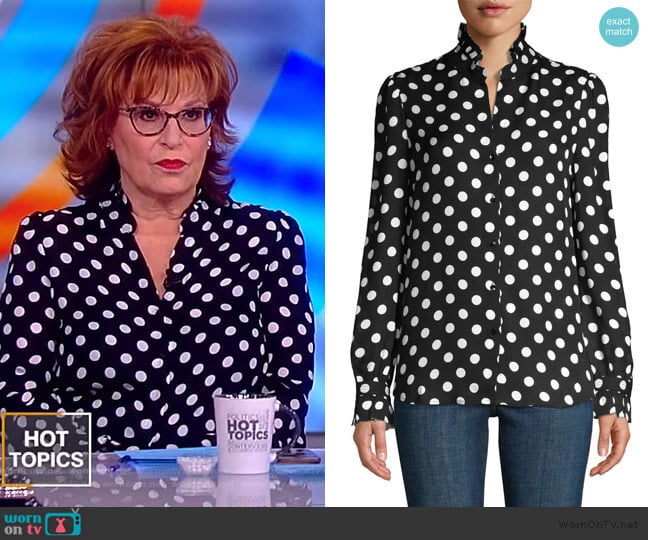 L'Agence Carla Victorian Blouse worn by Joy Behar on The View