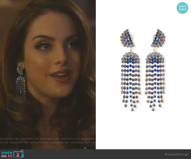 Lulu Frost Synth Dangle Earrings worn by Fallon Carrington (Elizabeth Gillies) on Dynasty