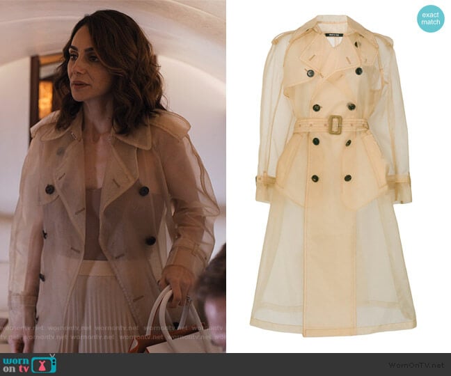 Maison Margiela Organza trench coat worn by Samantha Delmonico (Annie Parisse) on Friends from College