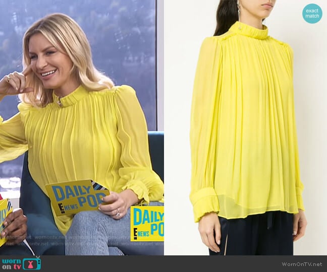 Manning Cartell Pleated Lightweight Blouse worn by Morgan Stewart on E! News