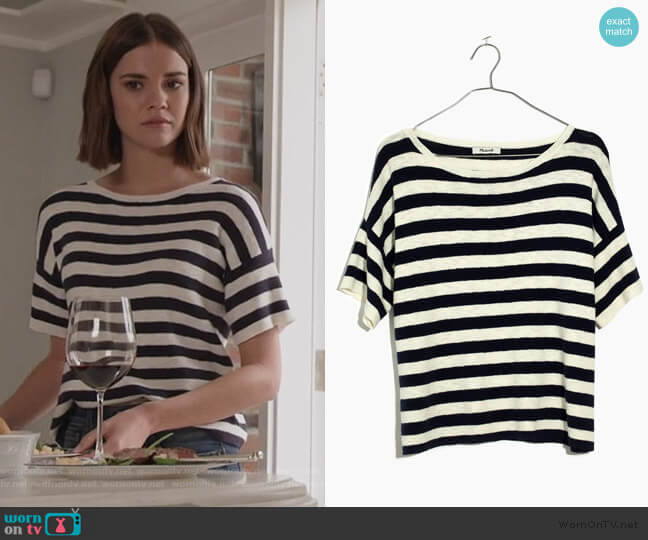 Madewell Boxy Sweater Tee worn by Callie Foster (Maia Mitchell) on Good Trouble