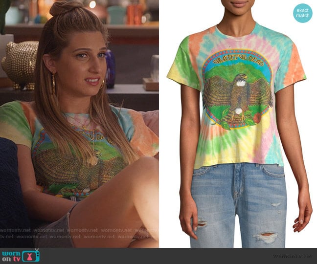 MadeWorn Grateful Dead Tie Dye Cropped Tee worn by Nomi Segal (Emily Arlook) on Grown-ish