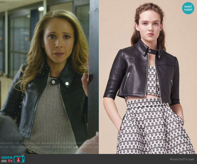 Maje Brittany Leather Jacket worn by Veronica Newell (Juno Temple) on Dirty John