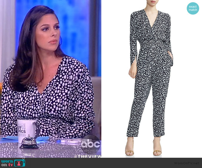 Maje Posima Cloud Print Jumpsuit worn by Abby Huntsman on The View