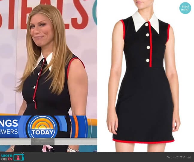 Miu Miu Jersey Contrast Collar Dress worn by Jill Martin on Today