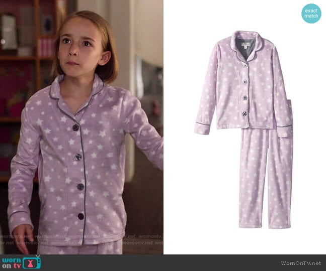P.J. Salvage Kids Written in the Stars Notch Collar Star PJ Set