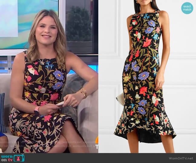 Peter Pilotto Kia Midi Dress worn by Jenna Bush Hager on Today