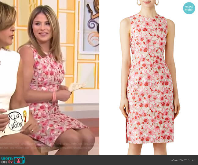 Prabal Gurung Floral Sheath Dress worn by Jenna Bush Hager on Today