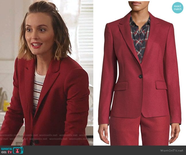 Rag & Bone Lexington Blazer worn by Angie (Leighton Meester) on Single Parents