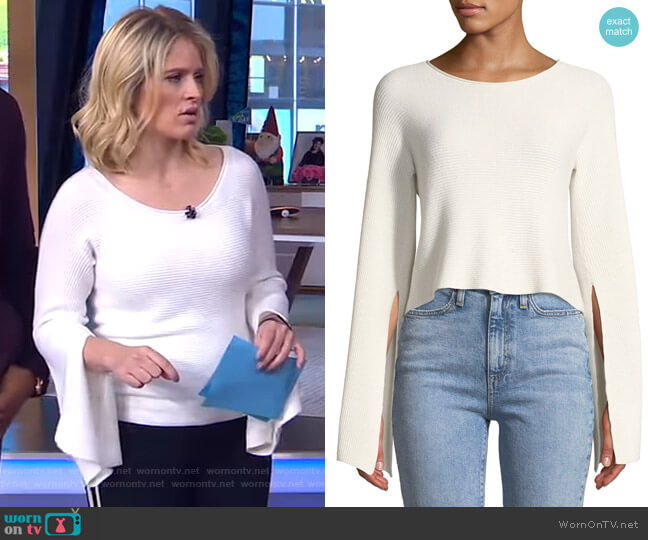 Ramy Brook Audrina Top worn by Sara Haines on Good Morning America