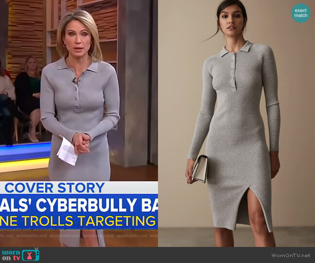 Reiss Louise Dress worn by Amy Robach on Good Morning America