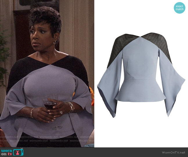 Roland Mouret Harthill Top worn by Rose (Sheryl Lee Ralph) on Fam