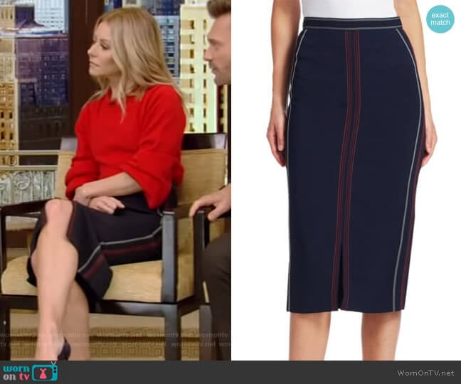 Roland Mouret Tracy Pencil Skirt worn by Kelly Ripa on Live with Kelly and Mark