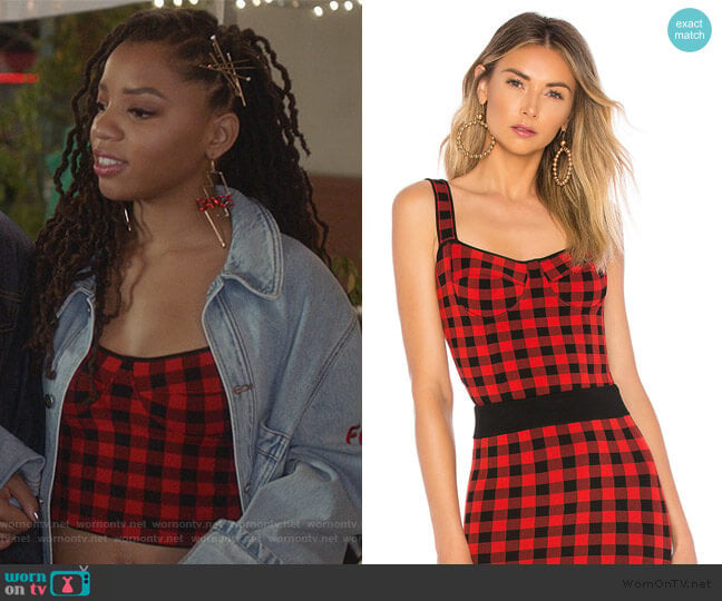 Ronny Kobo Jadie Top worn by Jazlyn Forster (Chloe Bailey) on Grown-ish