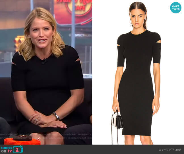 Helmut Lang Slash Dress worn by Sara Haines on Good Morning America