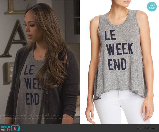 Sundry Le Weekend Trapeze Tank worn by Claire (Amber Stevens West) on Happy Together