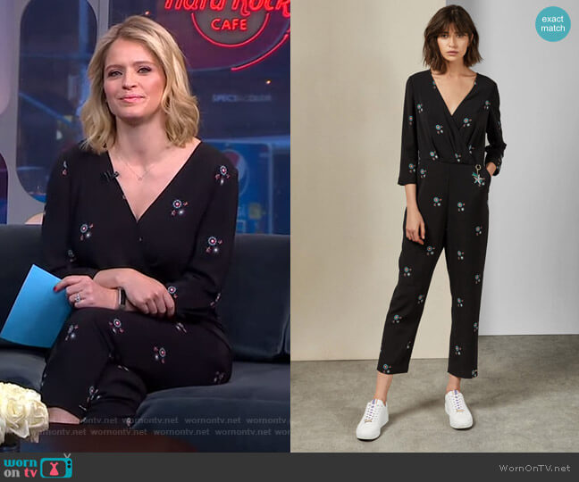 Ted Baker Duasba Jumpsuit worn by Sara Haines on Good Morning America