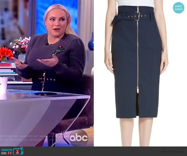 Ted Baker Belted Pencil Skirt worn by Meghan McCain on The View
