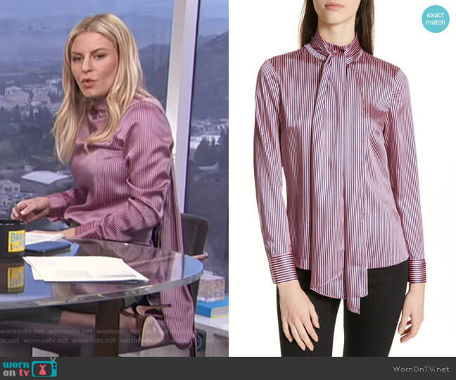 Ted Baker Leynta Blouse worn by Morgan Stewart on E! News