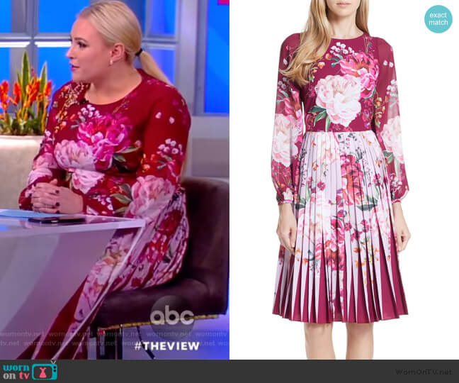 Ted Baker Esperan Serenity Dress worn by Meghan McCain on The View