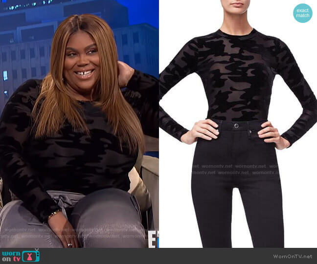 Good American The Camo Crew Body worn by Nina Parker on E! News
