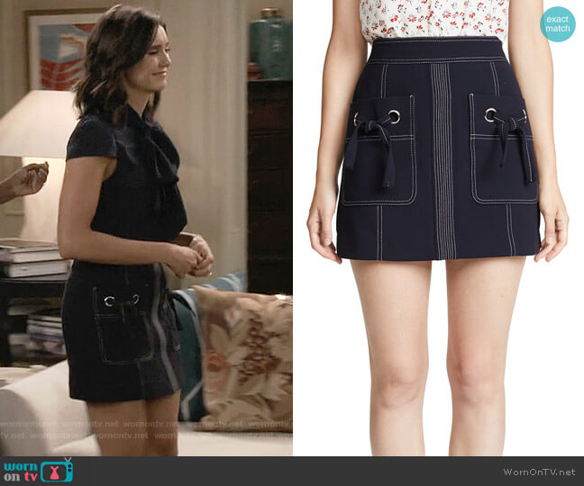 Veronica Beard Rinko Skirt worn by Clem (Nina Dobrev) on Fam