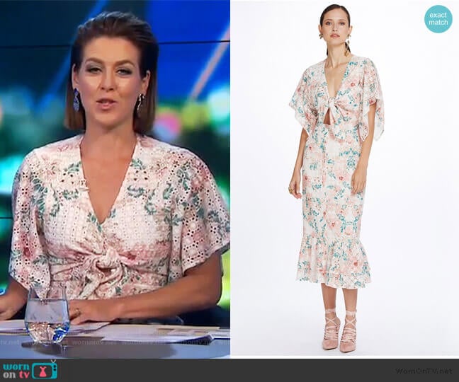 We Are Kindred Valentine Tie Front Dress worn by Gorgi Coghlan on The Project
