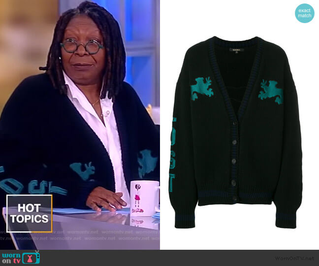 Yeezy Graphic Cardigan worn by Whoopi Goldberg on The View