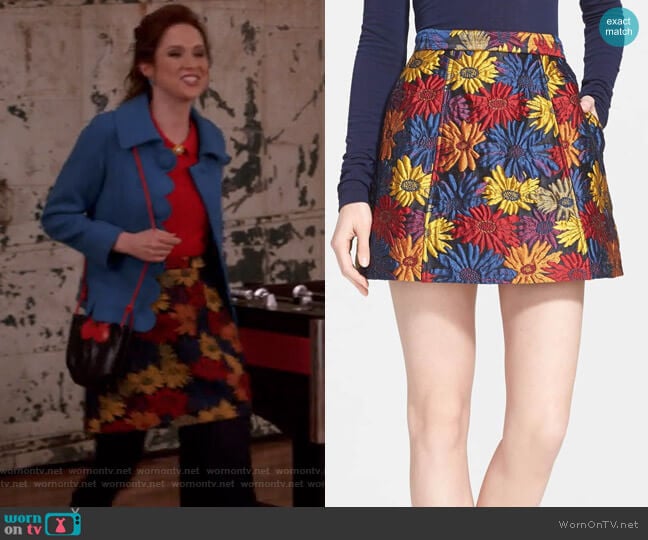 Alice + Olivia Loran Skirt worn by Kimmy Schmidt (Ellie Kemper) on Unbreakable Kimmy Schmidt