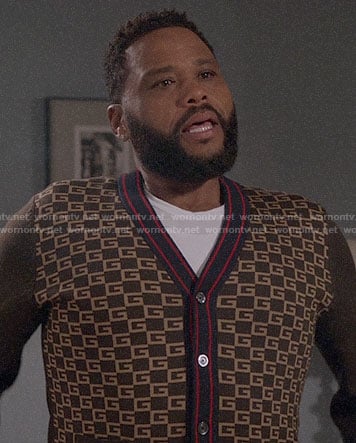 Andre’s Gucci logo cardigan on Black-ish