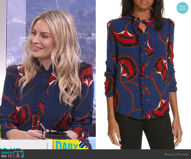 Ba&Sh Laura Blouse worn by Morgan Stewart on E! News
