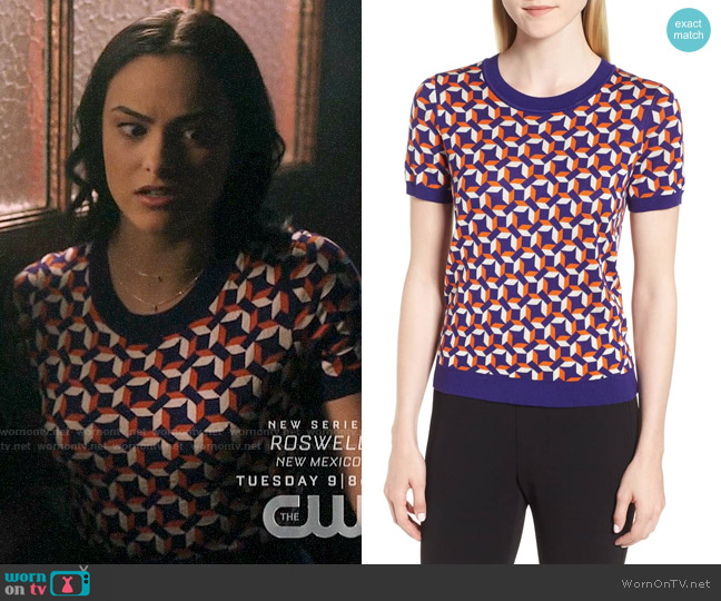 BOSS Felisabeth Sweater worn by Veronica Lodge (Camila Mendes) on Riverdale