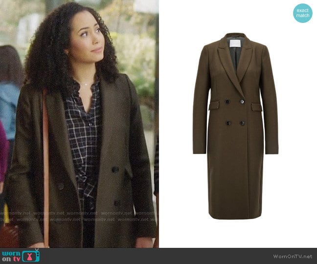 Hugo Boss Double Breasted Coat worn by Macy Vaughn (Madeleine Mantock) on Charmed