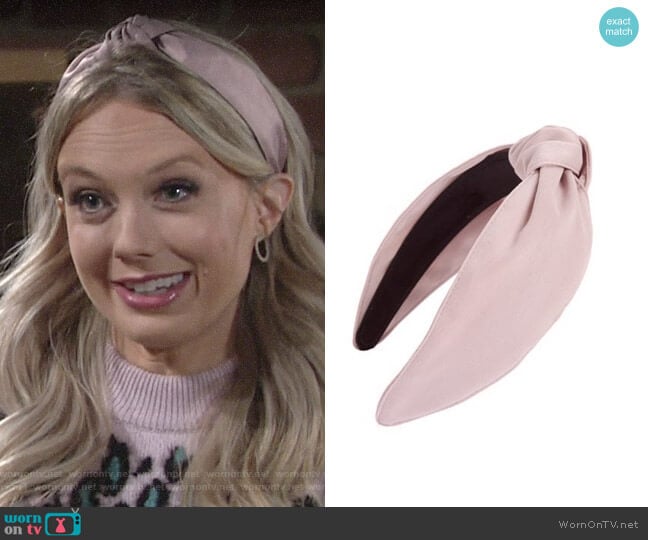Cara Shiny Satin Knotted Head Wrap worn by Abby Newman (Melissa Ordway) on The Young and the Restless