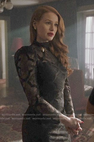 Cheryl’s black lace dress on Riverdale