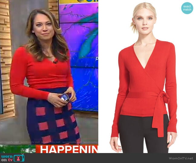 Diane von Furstenberg Ballerina Sweater worn by Ginger Zee on Good Morning America