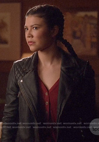 Emiko’s leather jacket on Arrow
