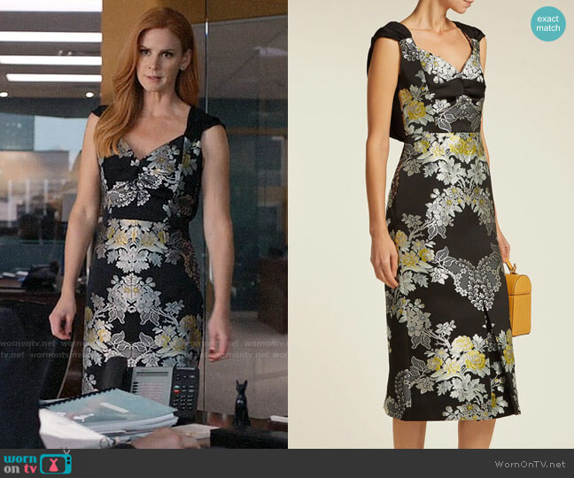 WornOnTV: Donna's floral jacquard dress on Suits Sarah Rafferty