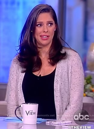 Abby’s gray speckled cardigan on The View
