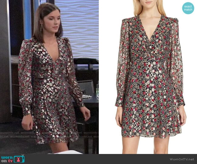 Kate Spade Floral Park Clip Dot Dress worn by Willow Tait (Katelyn MacMullen) on General Hospital