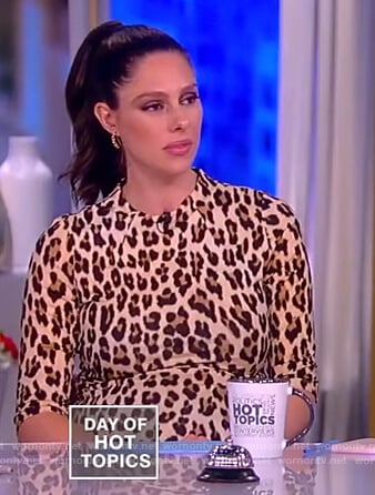 Abby’s leopard print bodycon dress on The View