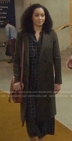 Macy’s plaid jumpsuit on Charmed
