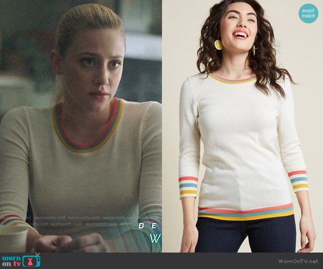 ModCloth Future Looks Vim Knit Sweater worn by Betty Cooper (Lili Reinhart) on Riverdale