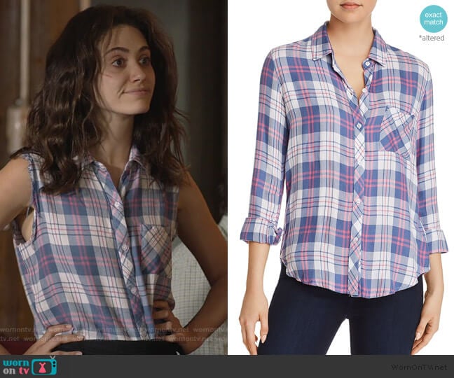Rails Hunter Plaid Shirt in Watermelon worn by Fiona Gallagher (Emmy Rossum) on Shameless
