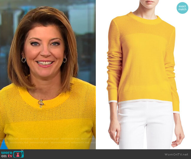 Rag & Bone Yorke Sweater worn by Norah O'Donnell on CBS Mornings