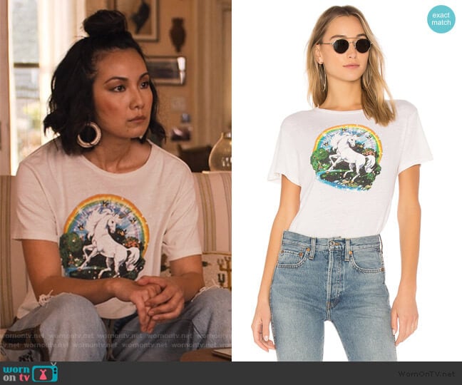 re/done Originals Unicorn Dream Tee worn by Marianne (Jae Suh Park) on Friends from College