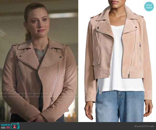 Robert Rodriguez Suede Moto Jacket worn by Betty Cooper (Lili Reinhart) on Riverdale