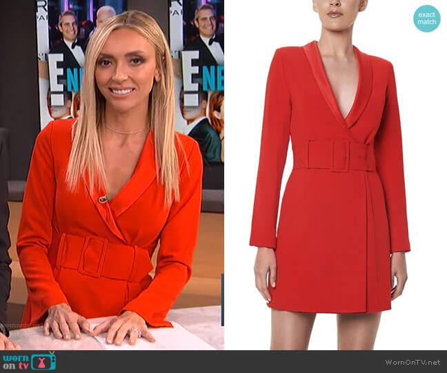 Santina Nicole Crepe Wrap Jacket Dress worn by Giuliana Rancic on E! News